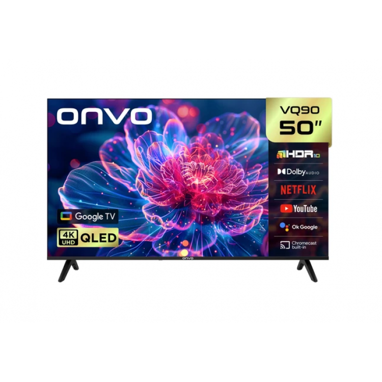 ONVO 50VQ90F3FA 127 Ekran 4K QLED Google Smart TV Askı Aparatı Hediye ONVO 50VQ90F3FA 127 Ekran 4K QLED Google Smart TV Askı Aparatı Hediye
